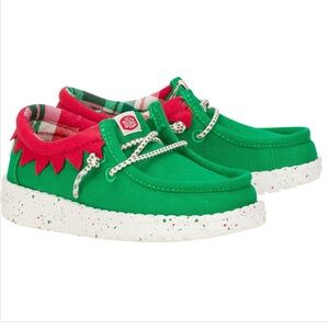 Hey Dude | Wally Christmas - Holiday Elf Shoes | Toddler & Youth Sizes : Various